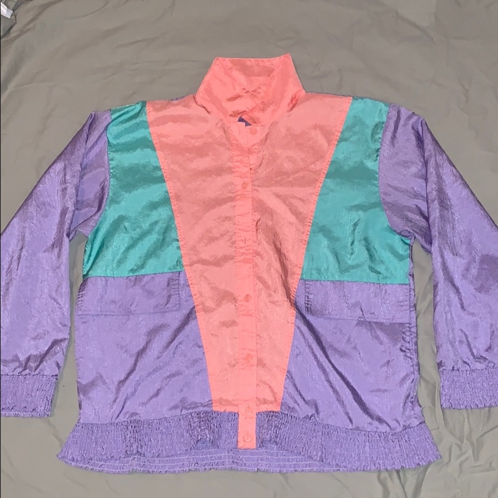 !VINTAGE! Saint Germain button-up windbreaker 🌜